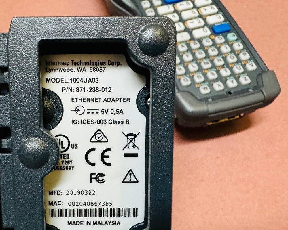 Intermec CK3X Handheld Wireless Barcode Scanner & AD20 Charging Base & 1004UA03