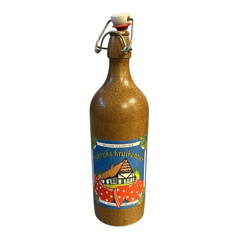 Belgian Flip Top Golden Ale Ceramic Empty Bottle 