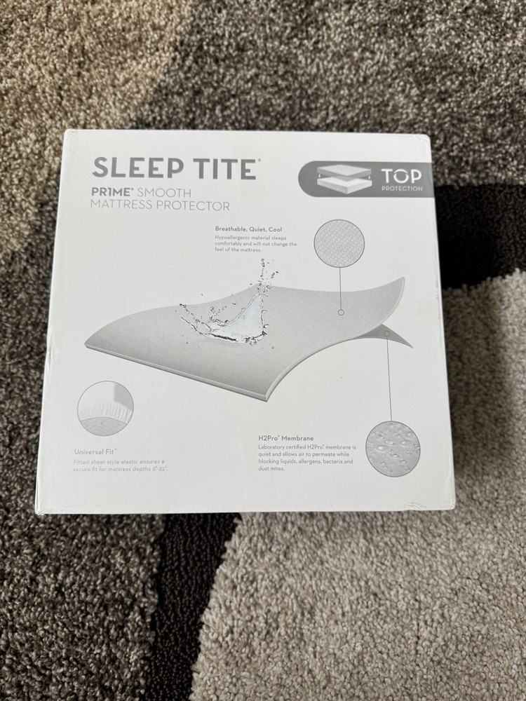 Malouf Sleep Tite Prime Smooth Split King Bed Mattress Protector Liquid Proof