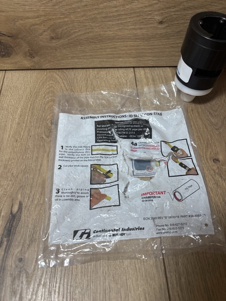 Continental Industries 3/4 IPS DR11 Chamfer Tool Con-Stab PE Pipe