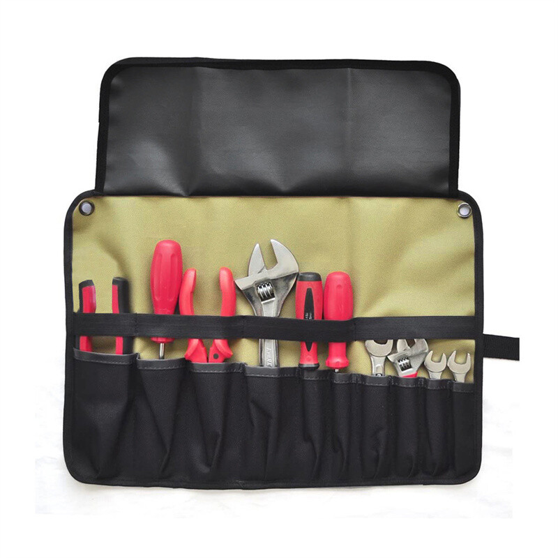 Roll Tool Pouch Rolling Tool Hanging Bag Multi Pockets Spanner Wrench Organizer