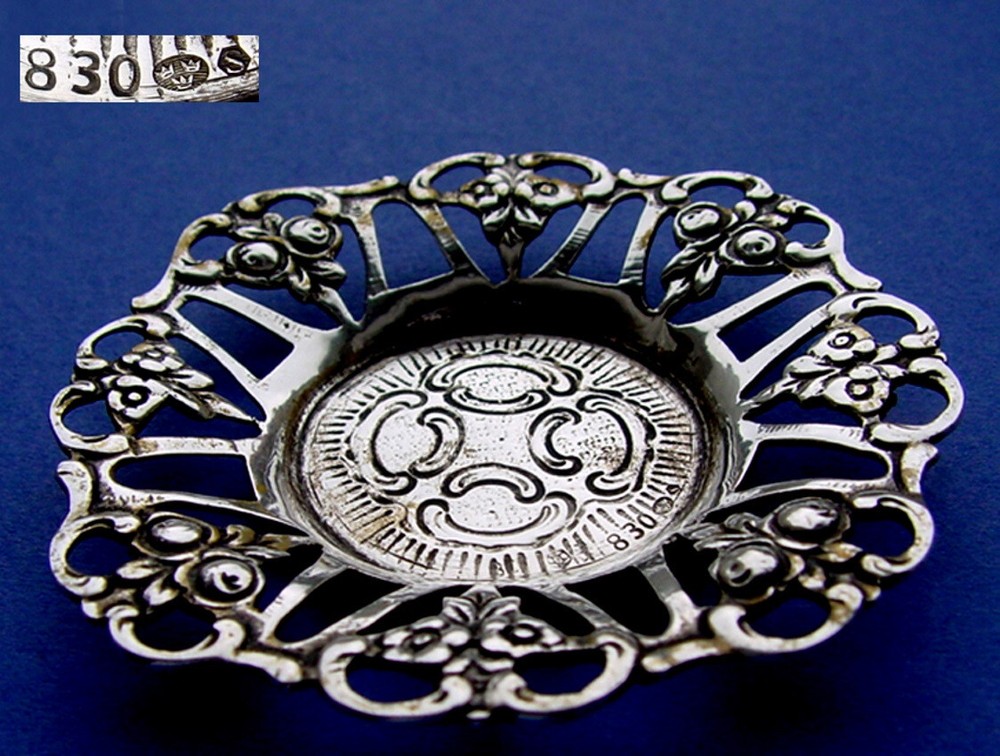 Candy Bowl/ Confectionery Nut Bowl, 830 Silver, 1950s E246