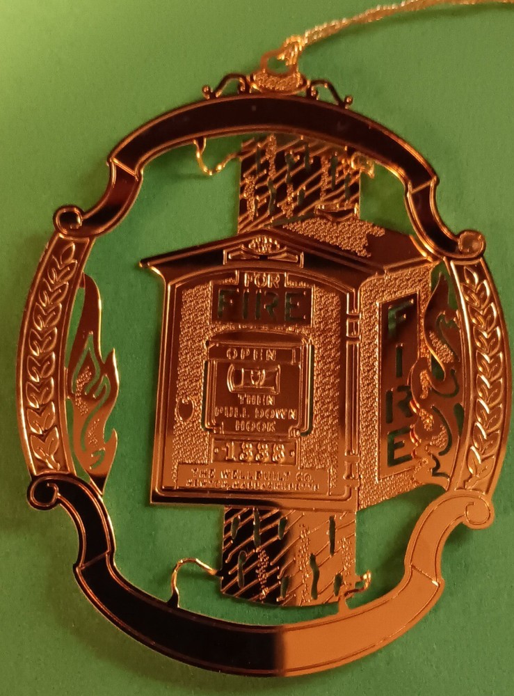 Brass Alarm Box  Christmas Ornament