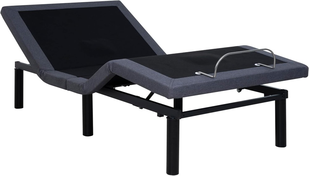 Home Idealbase Queen Bed Base with Massage & Lumbar Support, Gray
