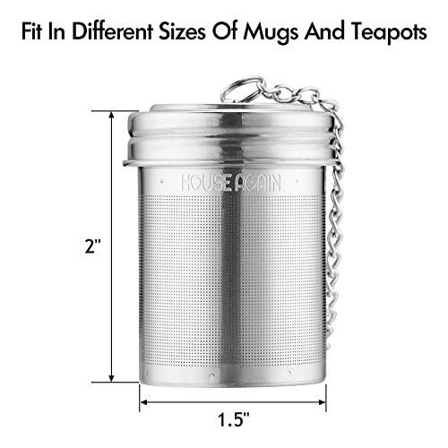 House Again 2 Pack Tea Infuser, Extra Fine Mesh Tea Infusers for Loose Tea, 18/8