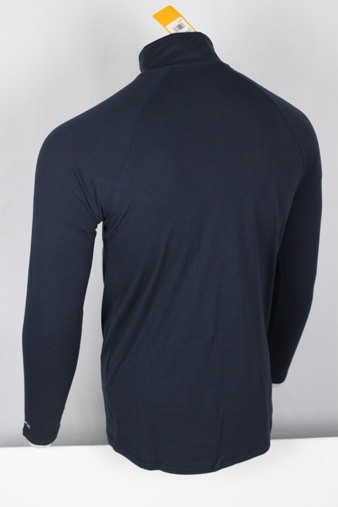 Carhartt Men's 1/4 Zip Pullover S Small Force Relaxed Midweight Mock Blue