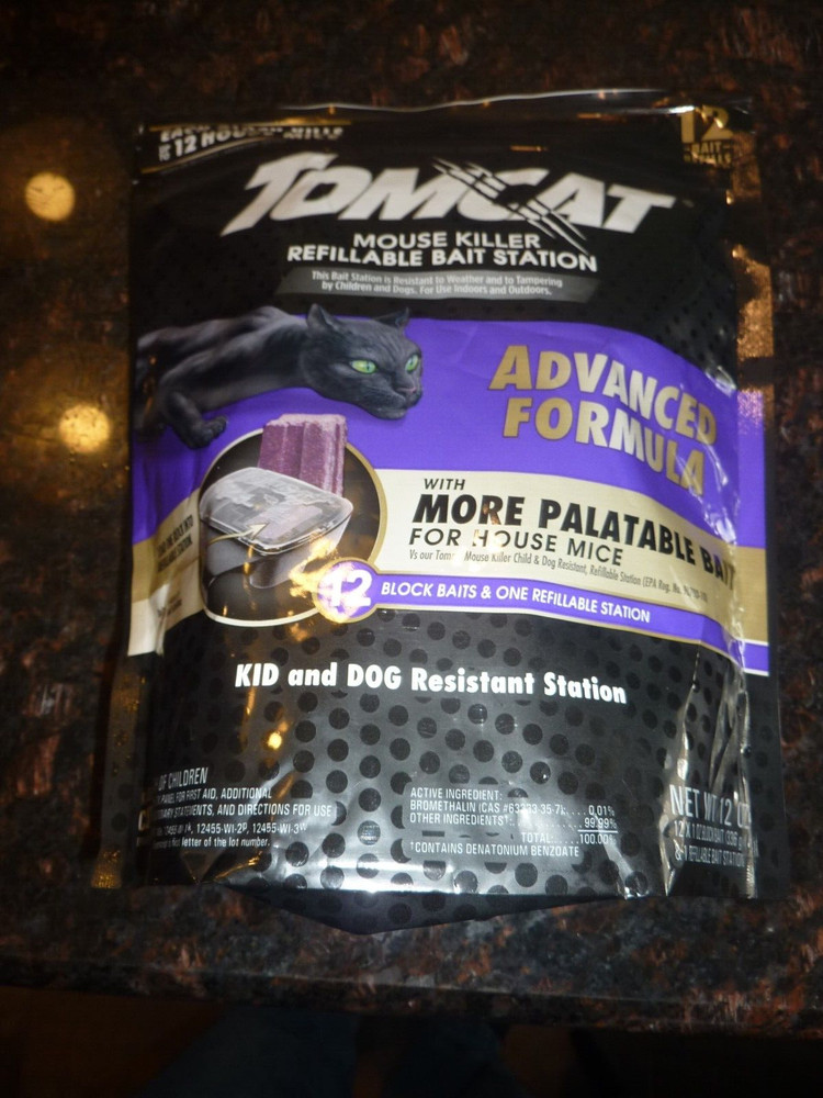 Tomcat Advanced Formula Refillable Mouse Bait Station - 12 Blocks Baits GET 12!!
