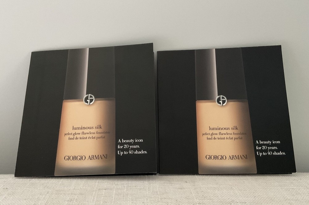 2 Sets Giorgio Armani Luminous Silk Multi-Purpose Glow Concealer 4 Shade Samples