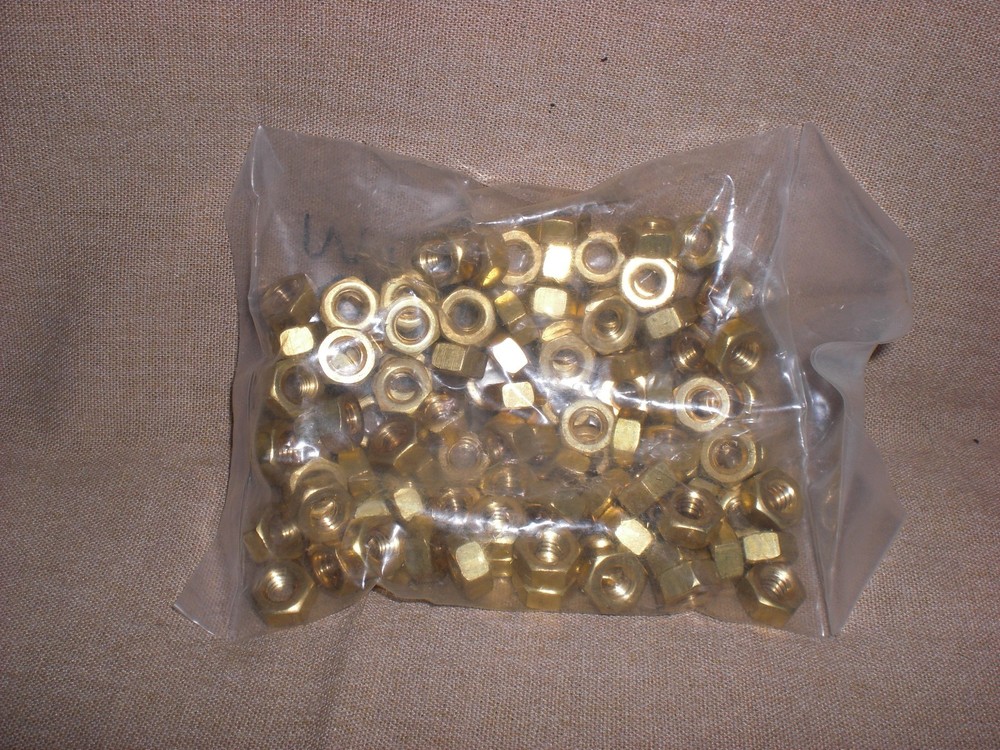 Nut Brass 1/4 X 20 PKG 100