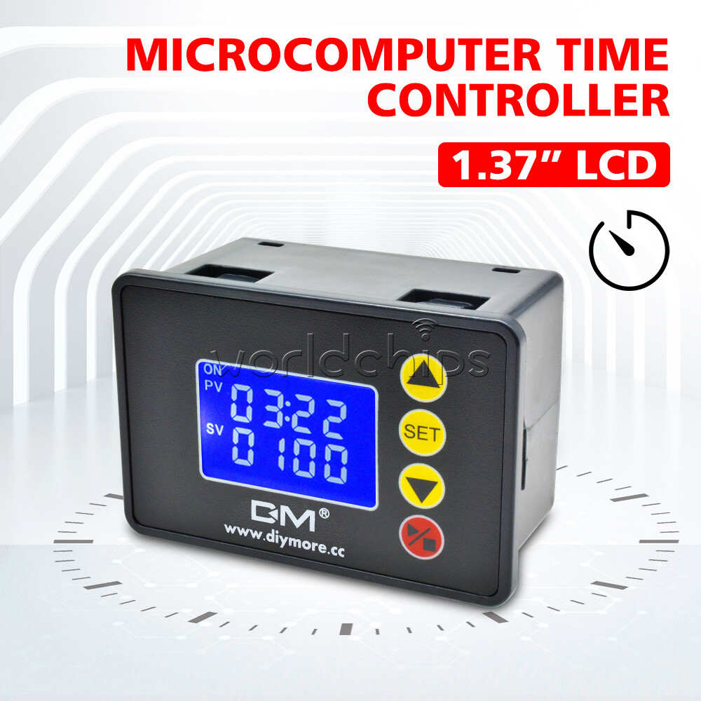 AC110~220V 1.37"LCD Microcomputer Time Controller Timing Module 10A 0000~9999S