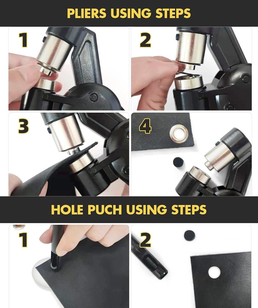 Handheld 3/8 Inch Grommet Tool Kit with 500 Eyelets - Precision Installations