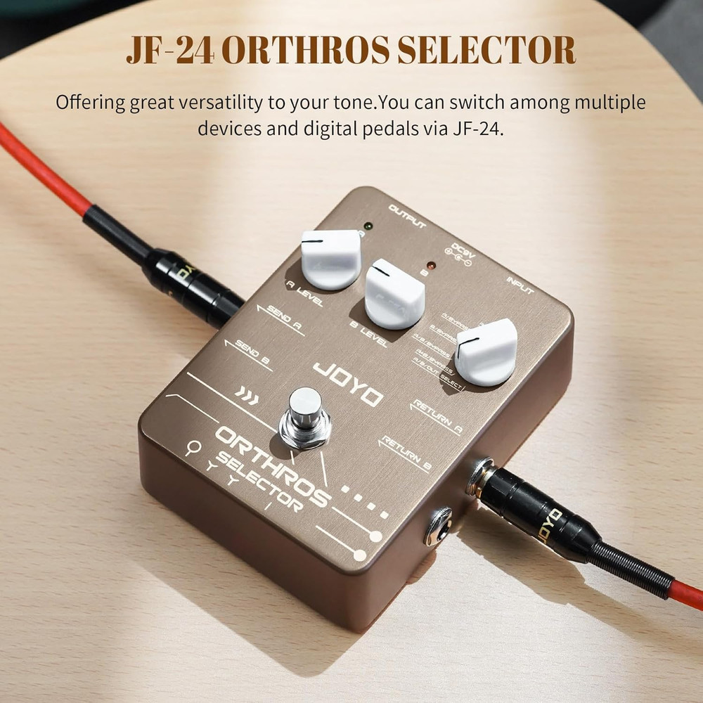 Line Selector Guitar Pedals 6 Mode Switch with AB 2 Effect Loops Independent Con