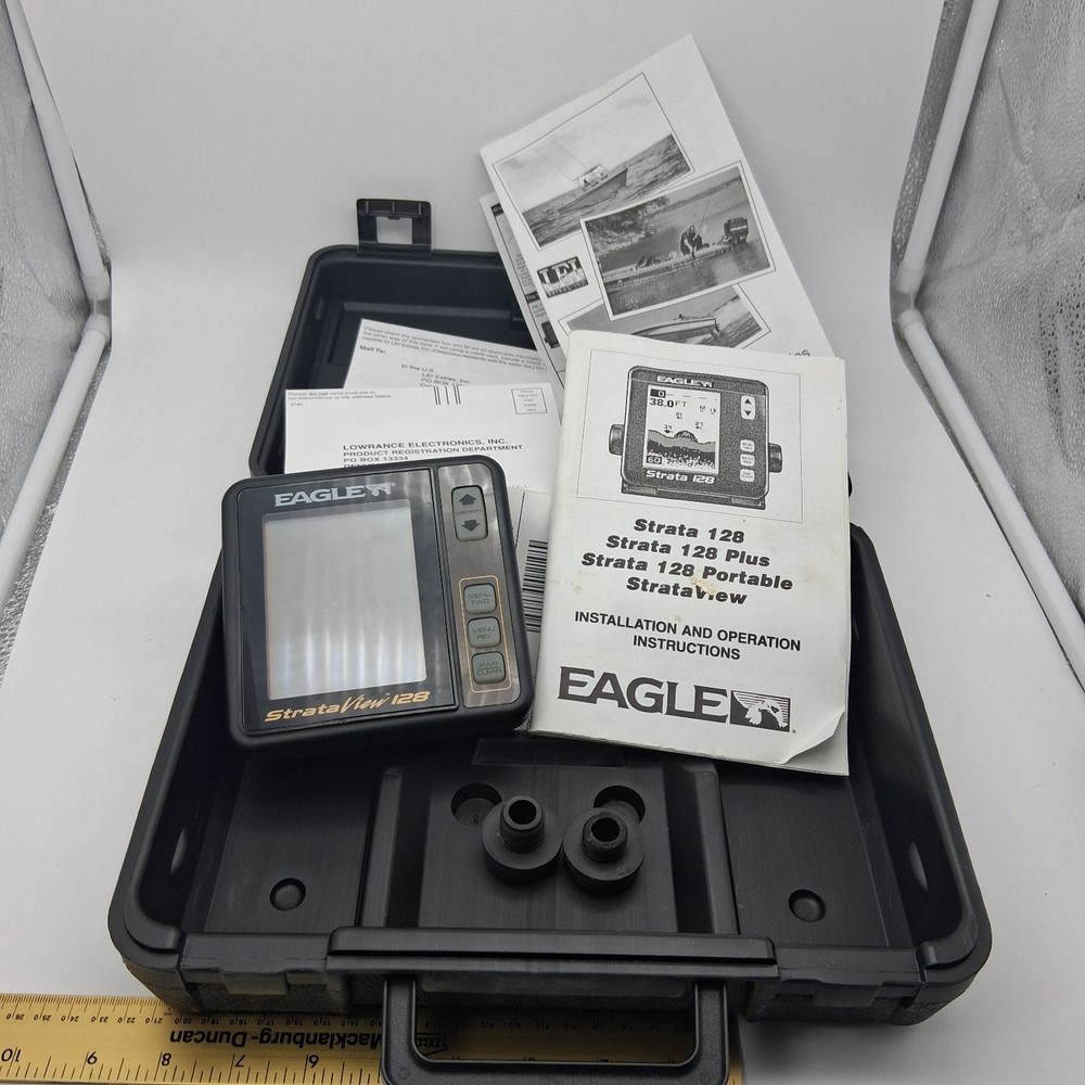 Eagle Strata View 128 Portable Fish Finder, Box, Instructions *UNTESTED READ*