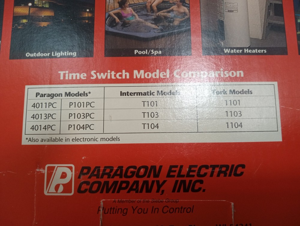 PARAGON ELECTRONIC TIME CONTROL EC4005 NEW