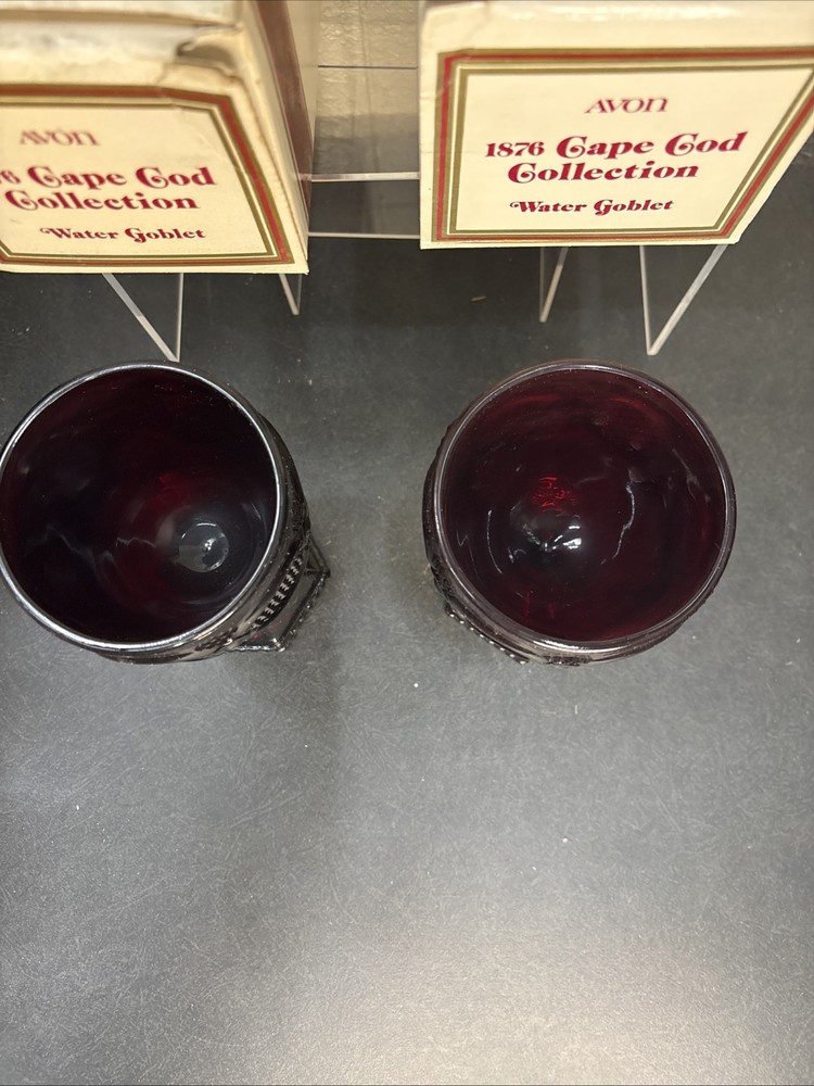 2~Vtg~Avon~The 1876 Cape Cod Collection~Water Goblets
