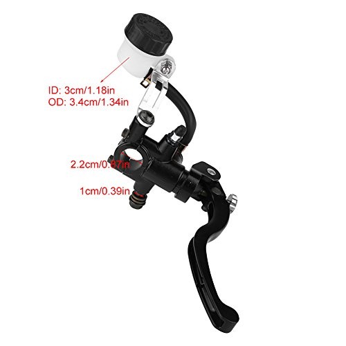 Front Brake Master Cylinder, 22mm 7/8" Universal Motorcycle Round Front Left