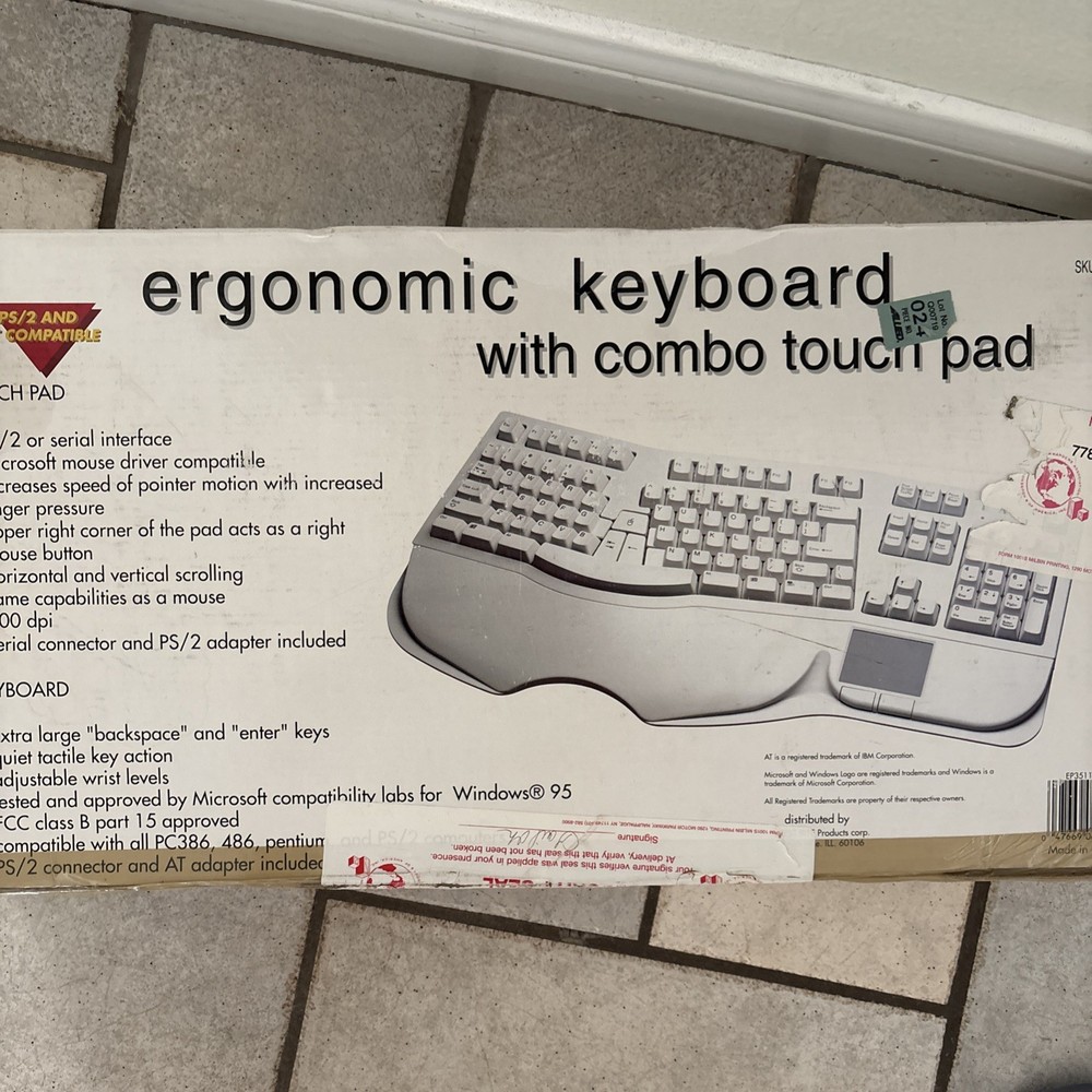 Ergonomic Wired Keyboard & Mouse Vintage