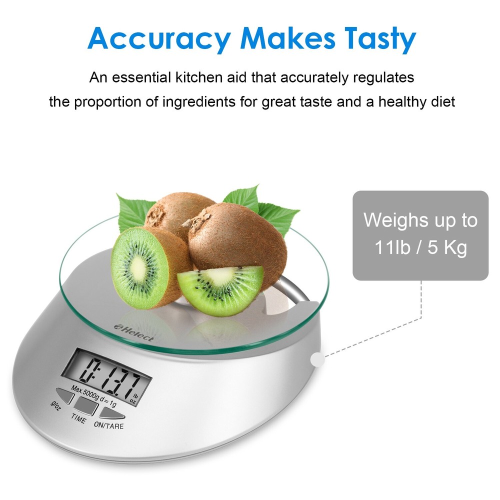 Kitchen Scale, Helect 11lb/5kg Multifunction Food Scale with Tare Function