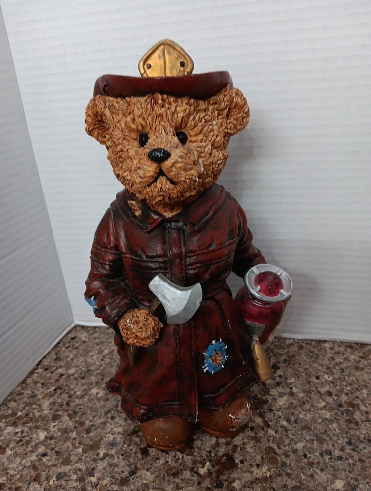 Fire Fighter Bear Decor 11 Inches Tall