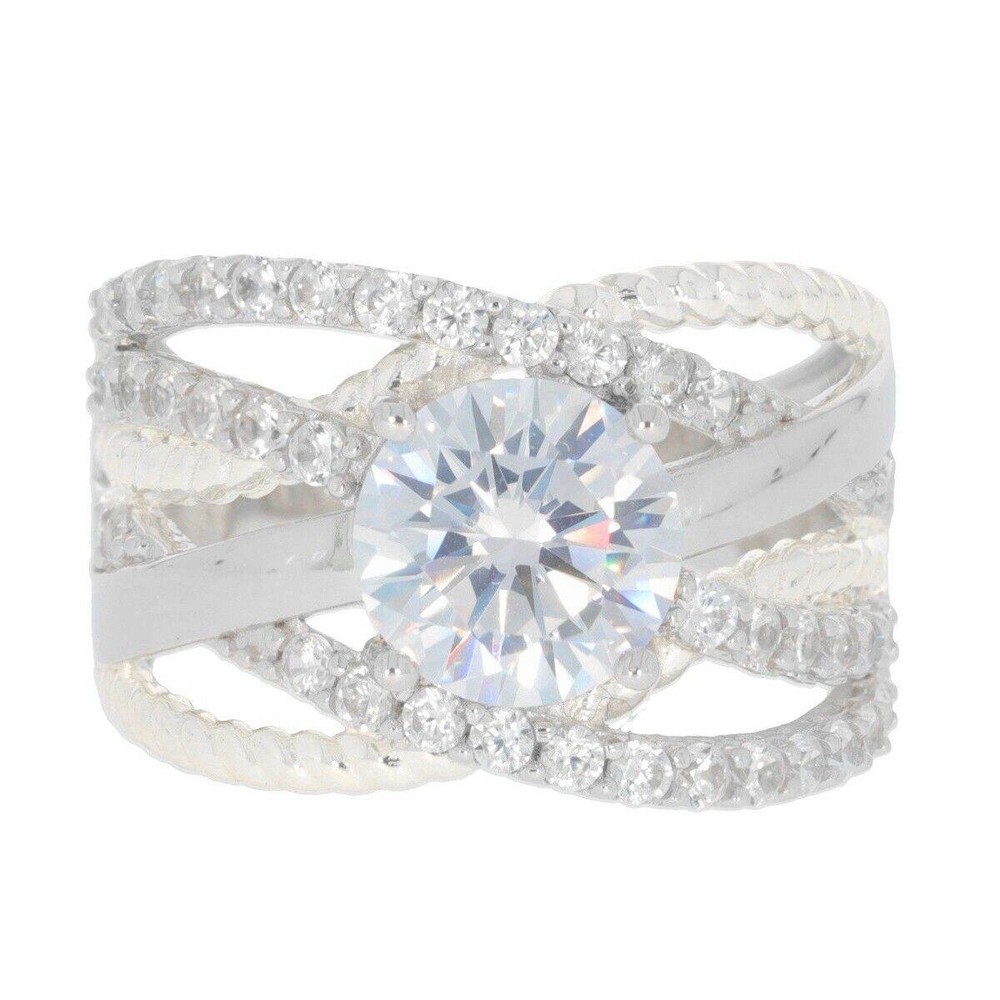 Sterling Silver Semi Mount Ring Setting Round RD 8.5x8.5mm