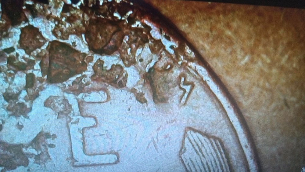 1954 D Lincoln Wheat Cent Error Coin Double Struck
