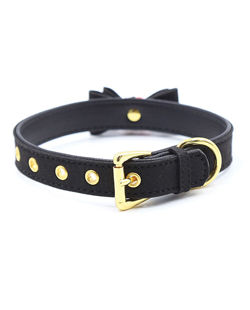 Plesur Cat Bell Bow Tie Collar Black