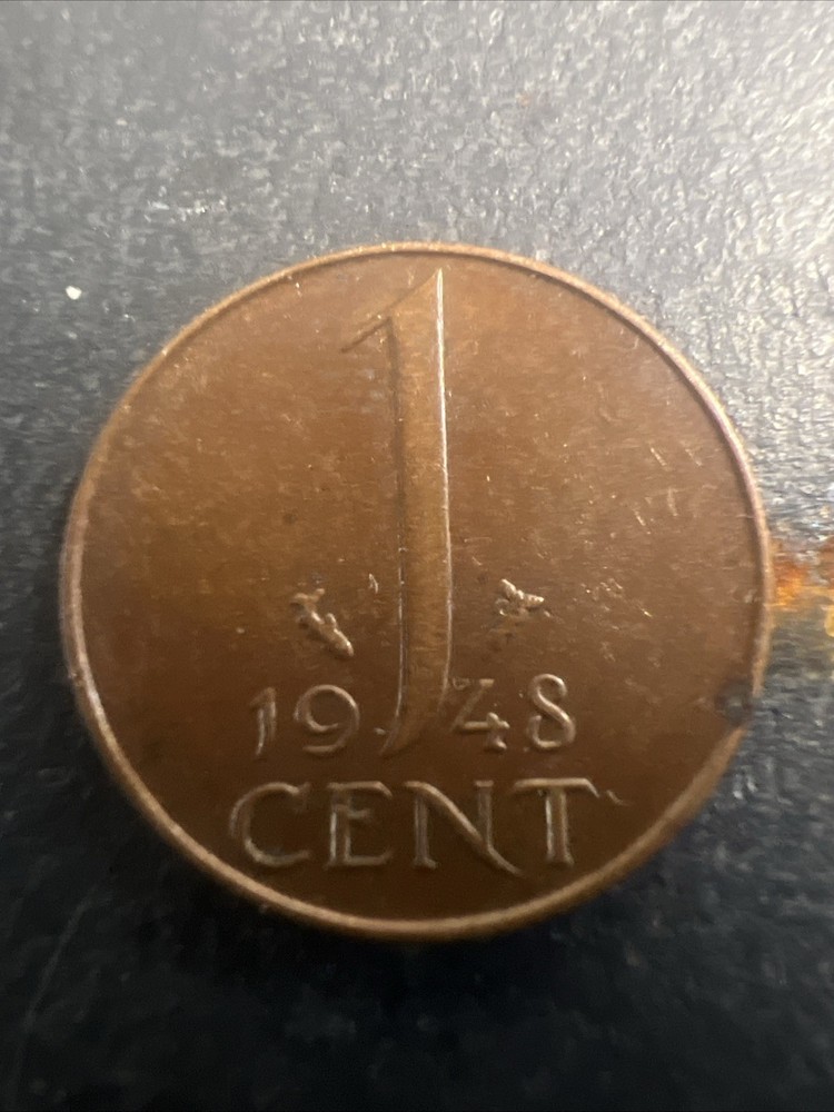 1948 NETHERLANDS 1 CENT COIN