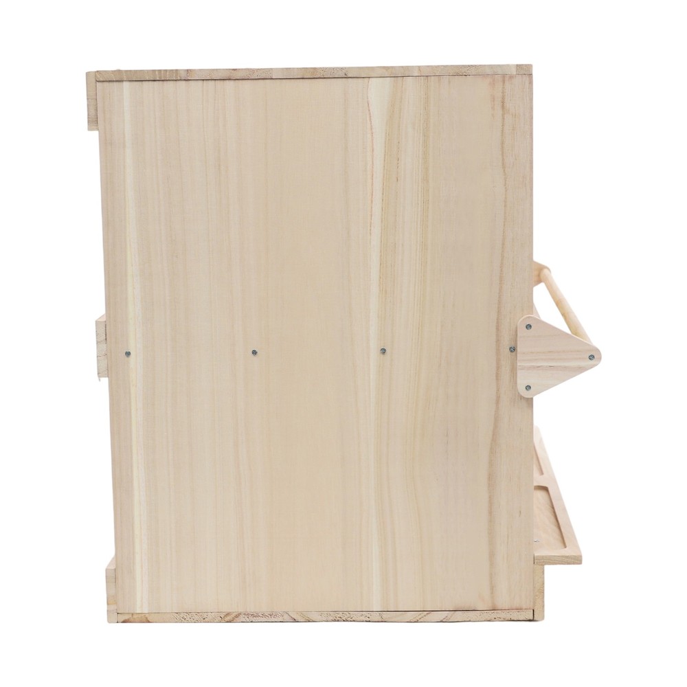 Chicken Nesting Box 4 Compartment Wooden Nesting Boxes for Chickens with Perches