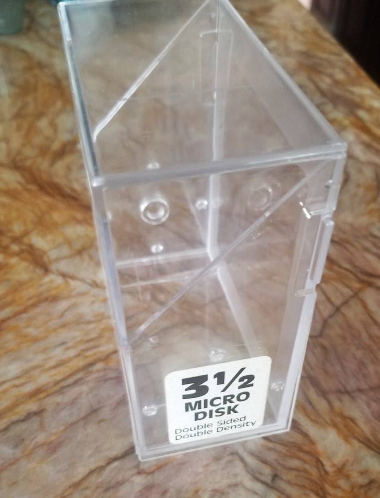 Clear 3.5" Disc Storage Box / Case --holds up to 10