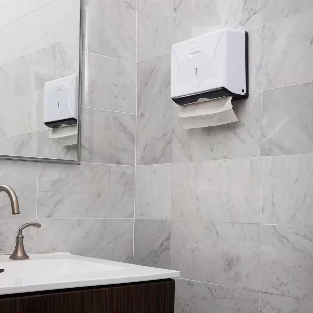 Wall Mounted Multi-Fold Paper Towel Dispenser, White