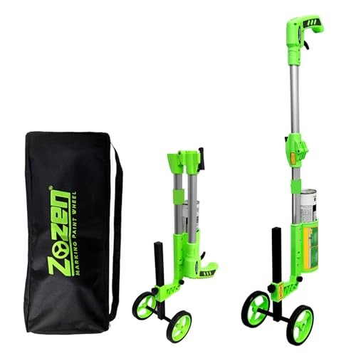 Foldable Marking Paint Wand, 2-Wheel/Line Widths Adjustable/with Bag,