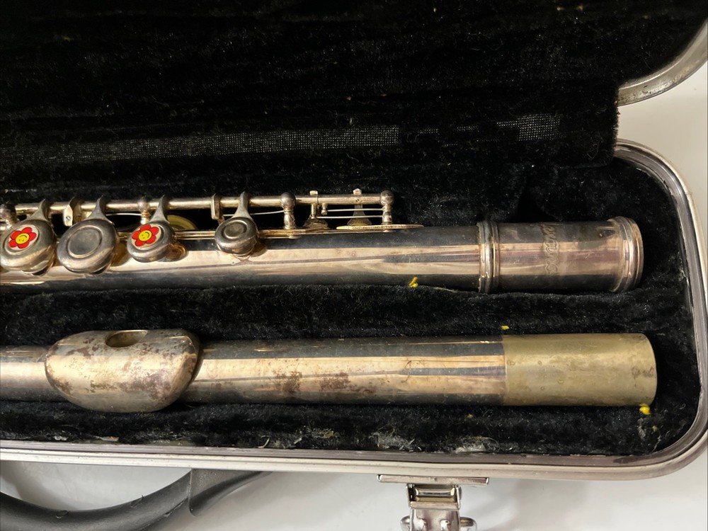 Merano Silver Finish Student Flute With Hard Case