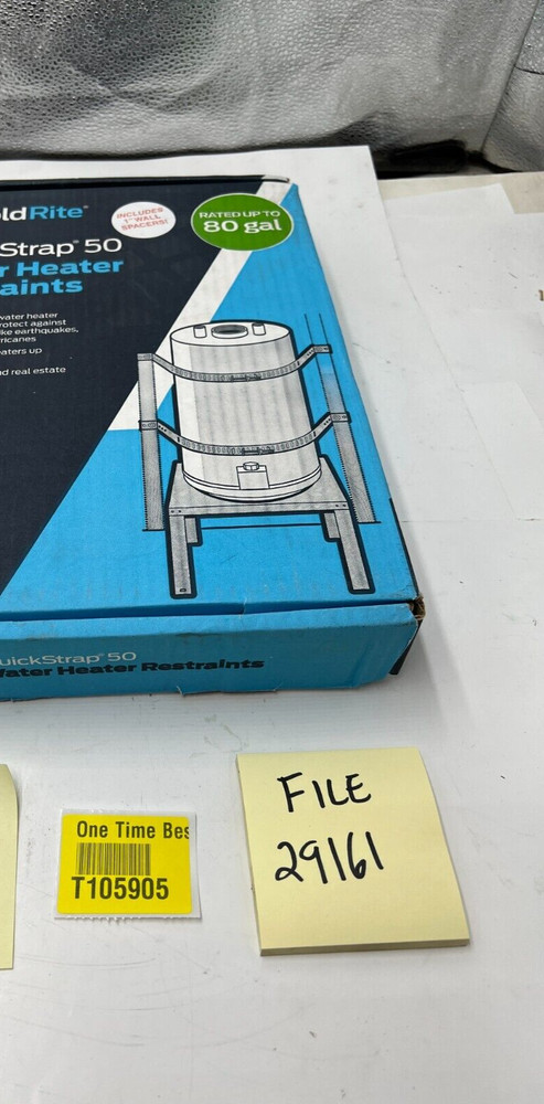 (QTY 1) Hold Rite Quick Strap 50 Galvanized Steel Water Heater Restraint