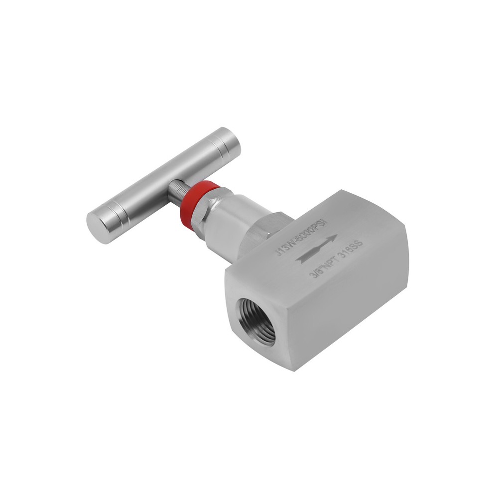 3/8" Stainless Steel Needle Valve, Threaded Flow Control, 6000 Psi Max
