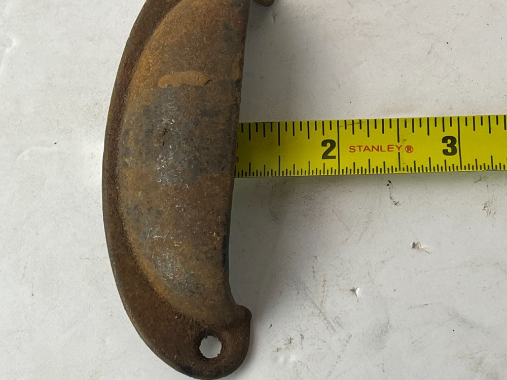 Lot 2 Vintage Metal Drawer Pull Cabinet Handle Cupboard Bin Hardware