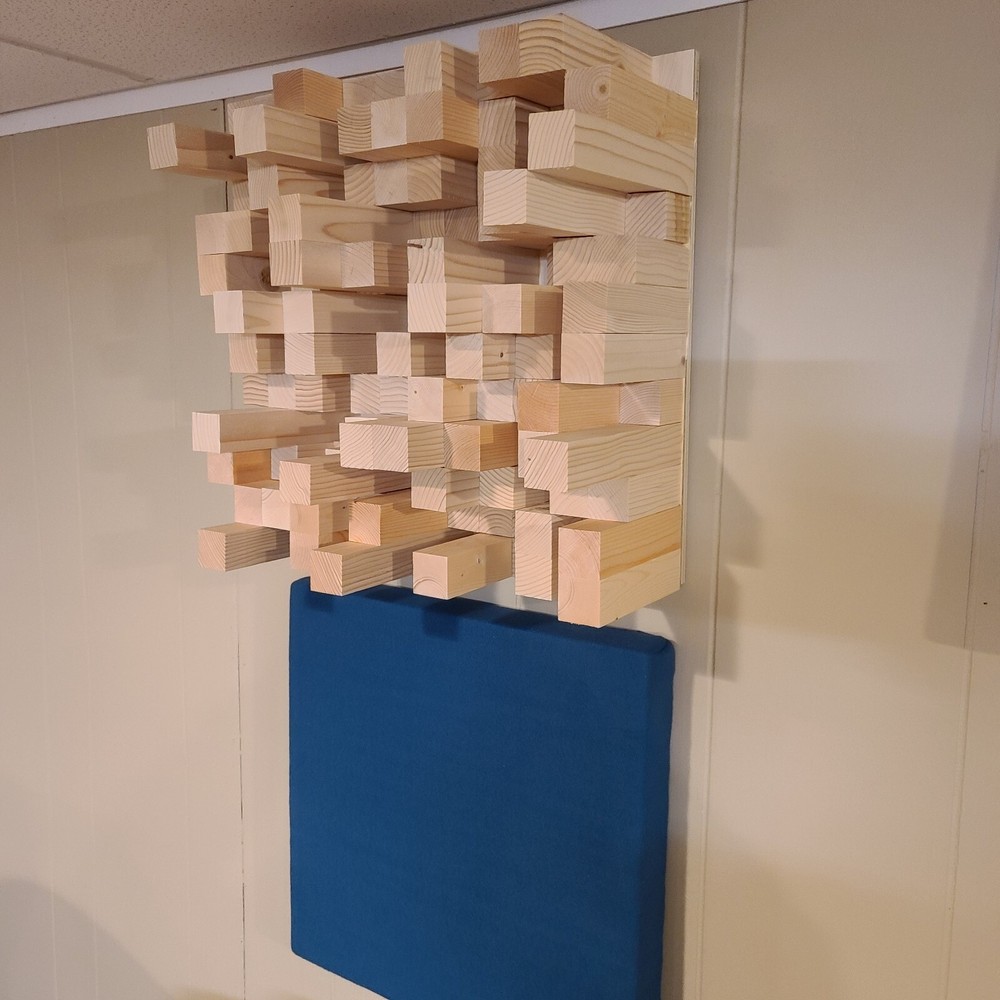 Fully Assembled Acoustic Wood Sound Diffuser Skyline Treatment Panel