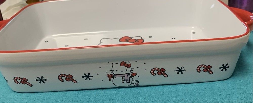 Hello Kitty Sanrio Baking Dish Ceramic Oven Safe Bakeware