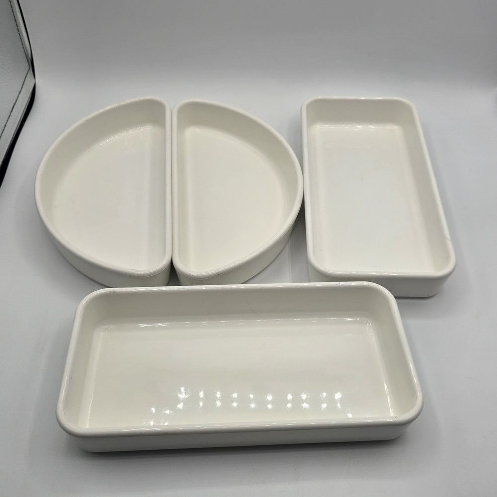 Vtg Tupperware Melamine White Compartments Mcm Organizer Dpr-1