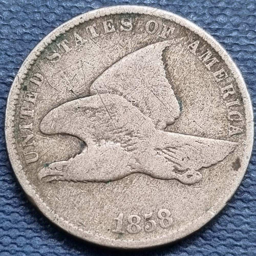 1858 Flying Eagle Cent 1c Penny Better Grade #92641