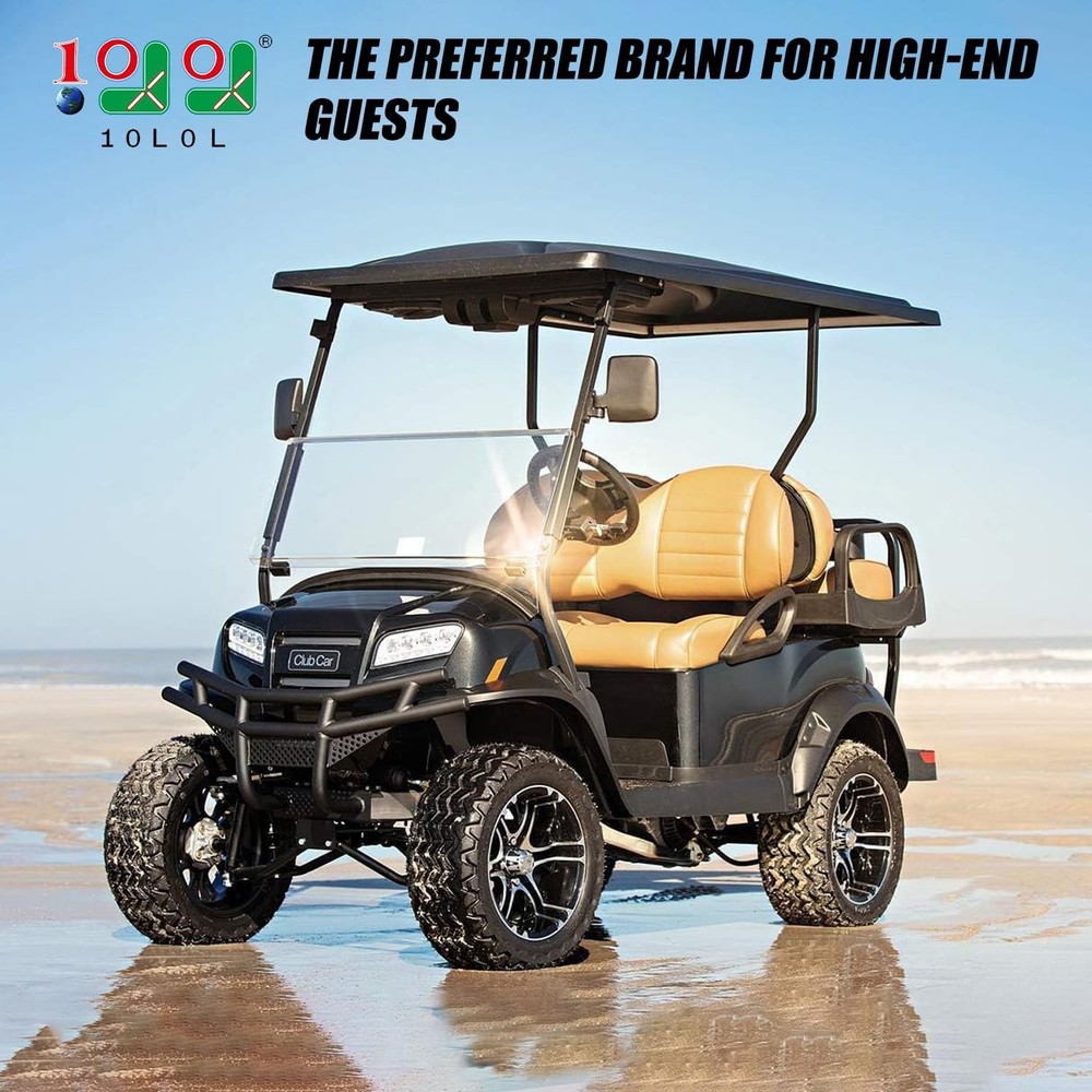 Golf cart side mirror foldable set