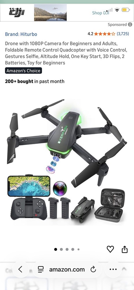 Drone with 1080P Camera for Beginners and Adults, Foldable Remote Control Qua