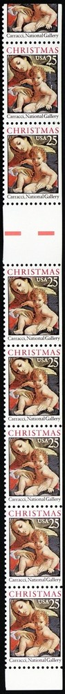 2427, Mint NH 25¢ Strip with Full Gutter Between ERROR Stuart Katz