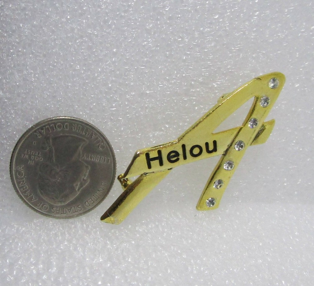 Helou w/ Rhinestones Pin