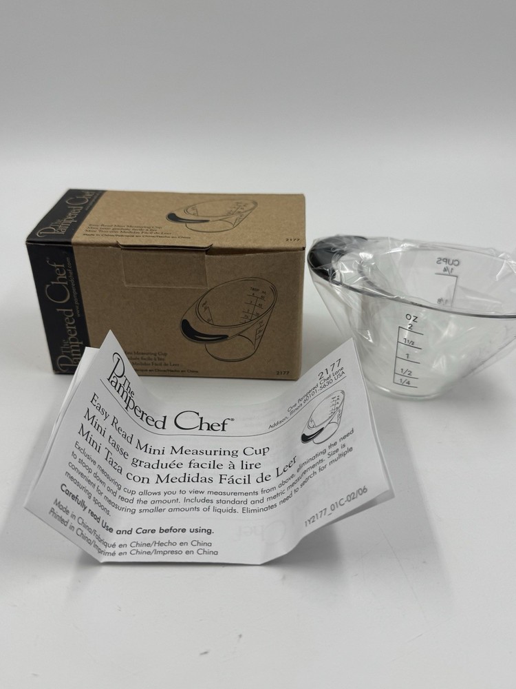Pampered Chef Easy Read Mini Measuring 1/4 Cup 2177 Nip