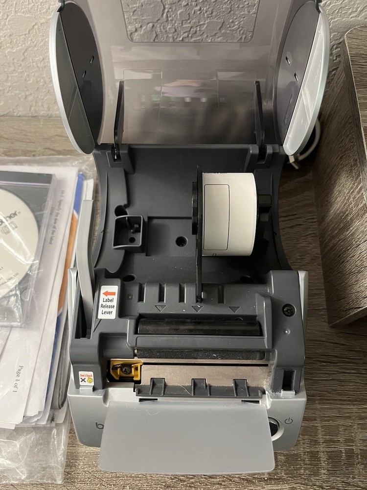 Brother QL-500 EC Thermal Label Printer & P-touch Labeler Bundle W Cords Tested