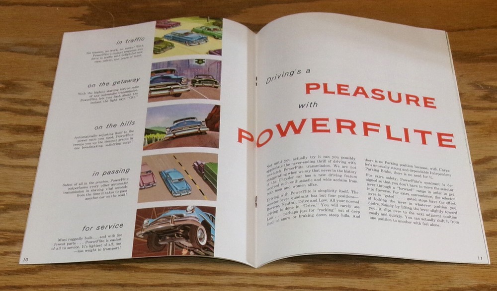 Original 1954 Chrysler Leadership Sales Brochure 54 Engineering Engine