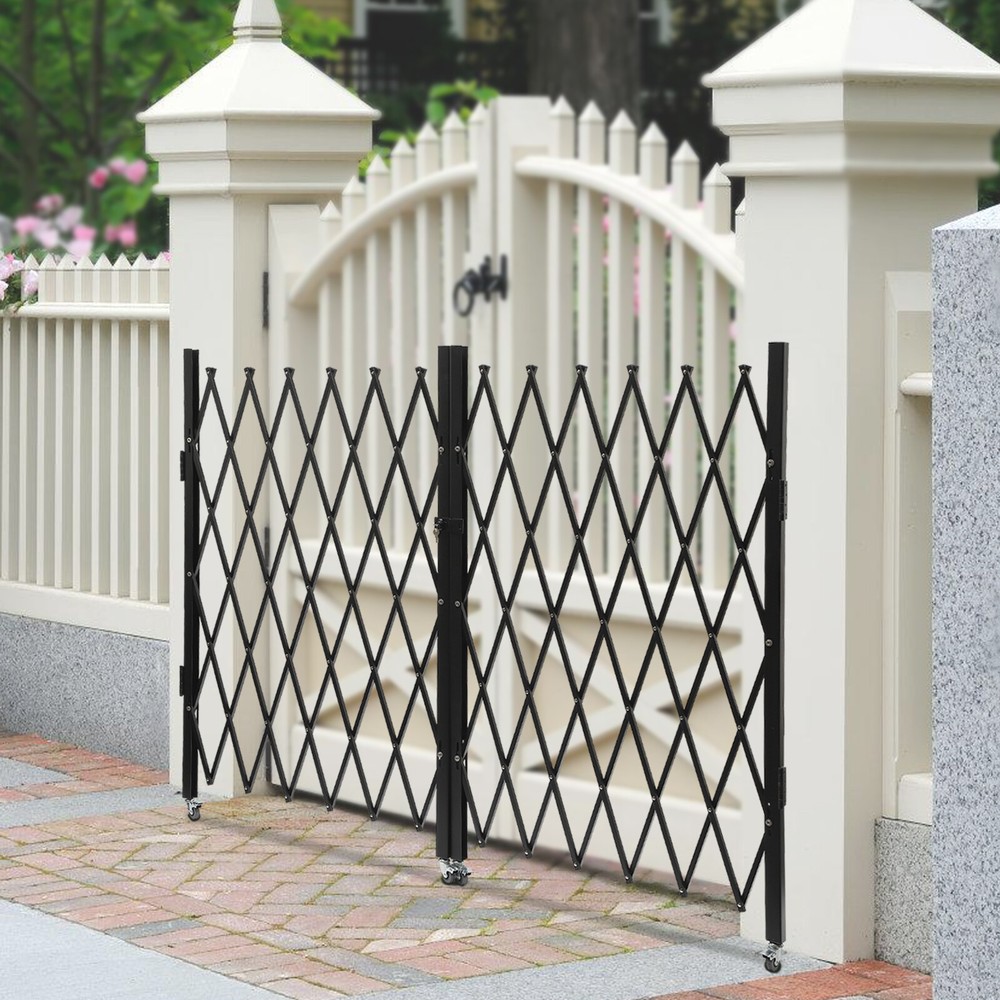 Double Folding Security Gate Expandable Barricade Gate Safety Barrier Door Gate