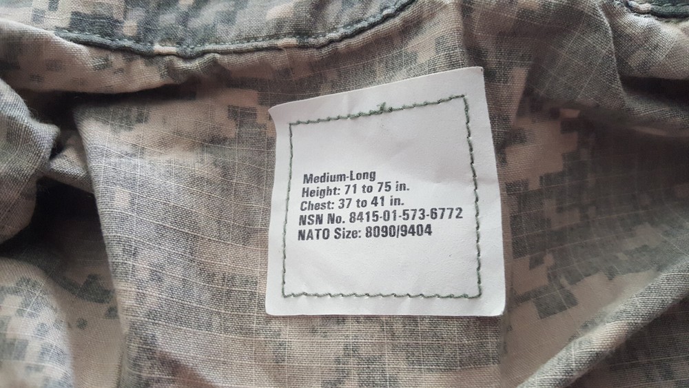 Team soldier Uniform Coat FR Medium Long Digital Camo NWT
