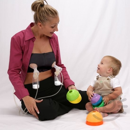 New Easy Expression Hands Free Pumping Bra Black Medium