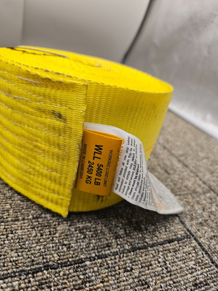 J. J. Keller 23190001 Standard Winch Strap Flat Hook Polyester 4" x 30"